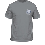 Grey Tee SEC Fade Here to Stay Left Chest Full Back Decoration
