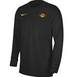 Black Nike™ Longsleeve UV Coaches Oval Tiger Left Chest Gold Ink