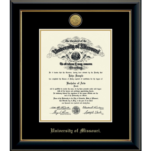 Onyx Black 23K Diploma Frame