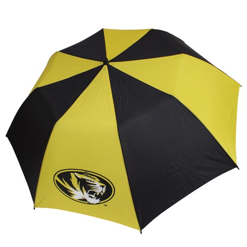 Mizzou Oval Tiger Head 58" Black & Gold Umbrella