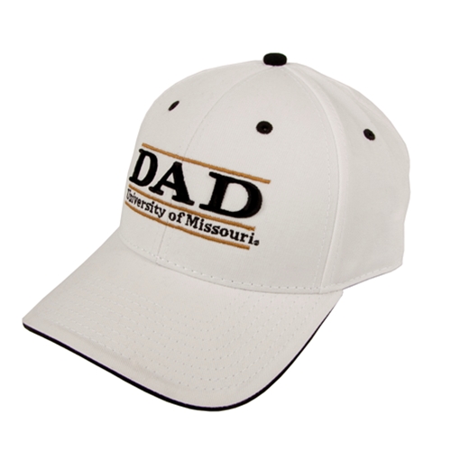 University of Missouri Adjustable White Dad Bar Hat