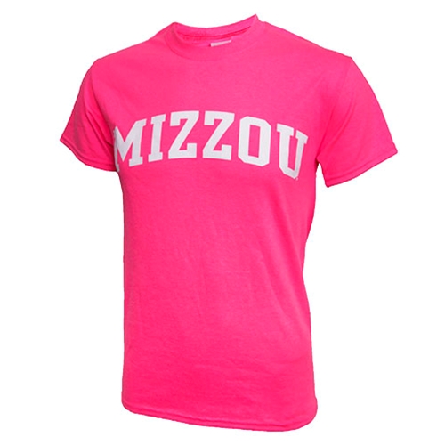 Mizzou Hot Pink Crew Neck T-Shirt