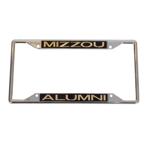 Mizzou Alumni Gold Chrome Single License Plate Frame