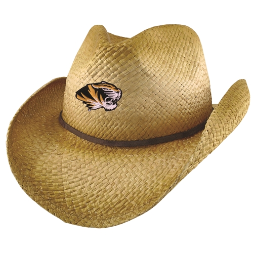 Tan Mizzou Tiger Head Cowboy Hat
