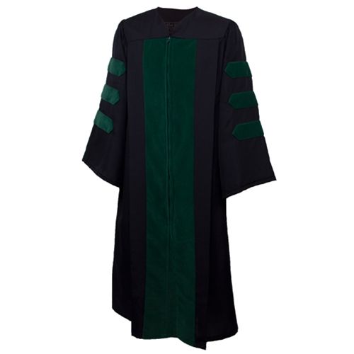 Doctoral Green Velvet Gown