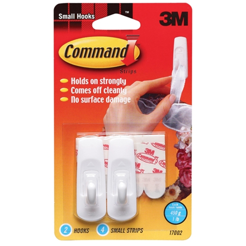 Command Adhesive Small Hook - 2 Pack