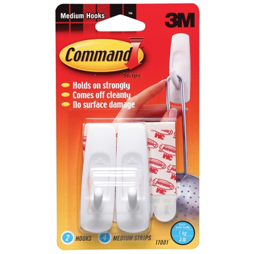 Command Adhesive Medium Hook - 2 Pack