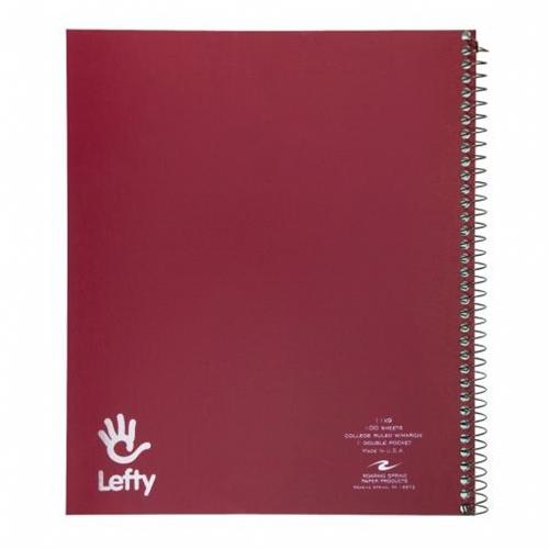 Assorted Colors Left-Handed 1-Subject 1 Pocket Spiral Notebook