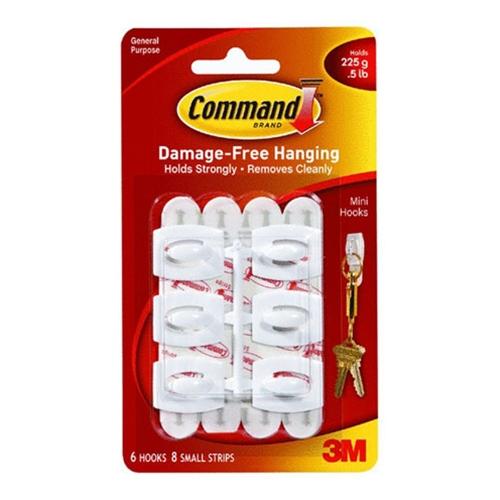 Command Mini-Hooks Pack of 6