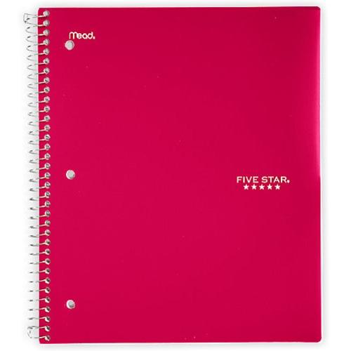 Five Star Customizable College Ruled 1 Subject Notebook