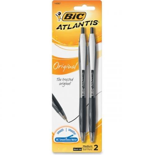 BIC Atlantis Retractable Ball Pen 2-Pack