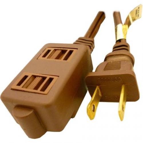 Professional Cable 9' 3-Outlet Standard Brown Extension Cord