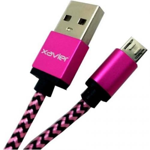Professional Cable Pink Micro USB 6 with Braided Wire