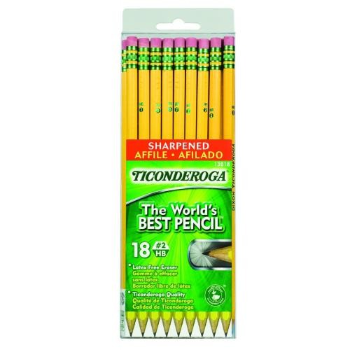 Ticonderoga Wooden #2 Pencils 18-Pack