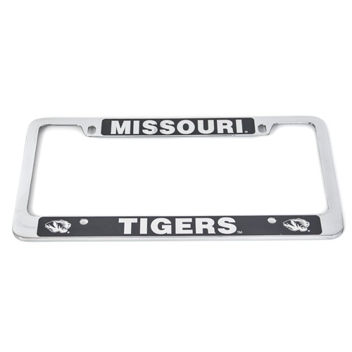 Missouri Tigers Silver Single License Plate Frame
