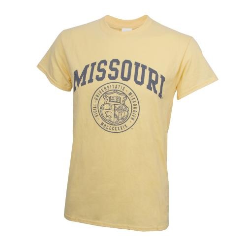 Missouri Official Seal Yellow Crew Neck T-Shirt