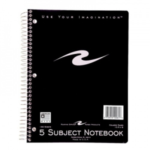Roaring Spring College Ruled 5-Subject Wirebound Notebook
