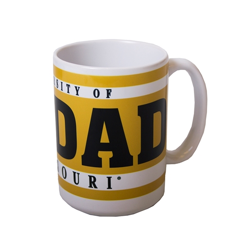 Mizzou Dad White & Gold Ceramic Mug