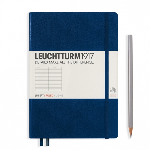 Leuchtturm1917 Medium Navy Blue Ruled Notebook