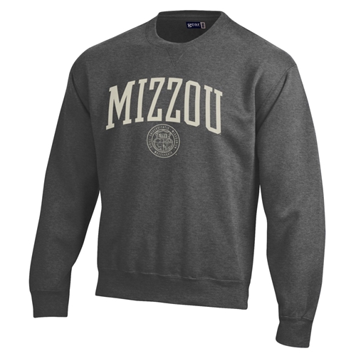 Mizzou Official Seal Charcoal Crew Neck Sweatshirt