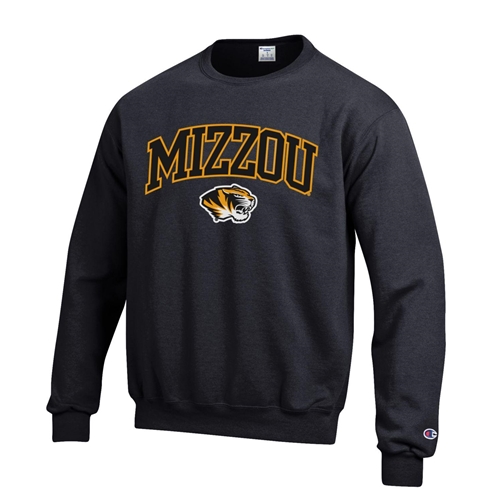 Mizzou Tiger Head Champion Black Sweatshirt