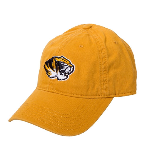 Mizzou Tiger Head Gold Adjustable Hat