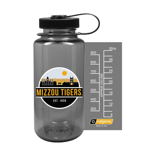 Mizzou Tigers Est 1839 Universityscape Black Water Bottle