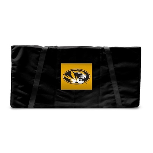 Mizzou Tiger Head Black and Gold Cornhole Game Carrying Case