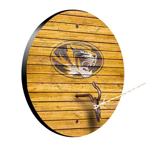 Mizzou Tiger Head Hook and Ring Game Weathered Design