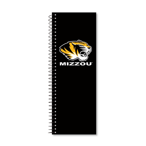 Mizzou Tiger Head Tall Black Notebook