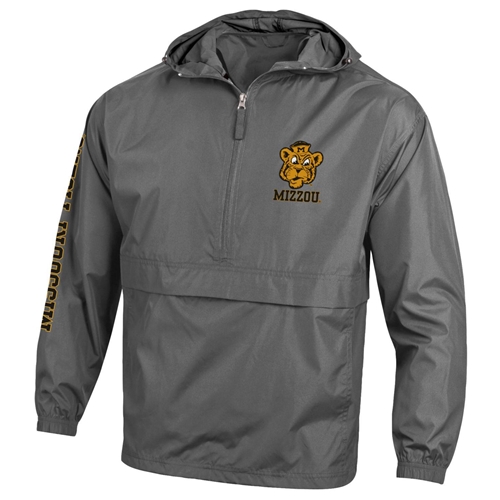 Mizzou Beanie Tiger Champion Grey Packable Jacket