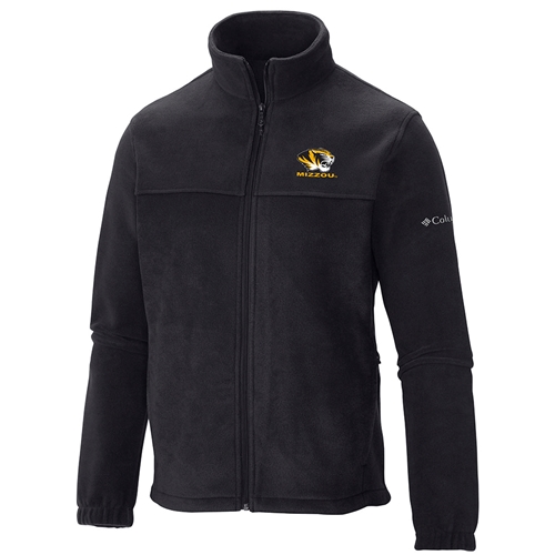 The Mizzou Store - Mizzou Tiger Columbia® Black Full Zip Fleece Jacket