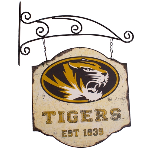 Mizzou Tigers Oval Tiger Head Est 1839 Distressed Cottage Sign