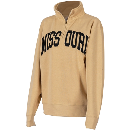 Missouri Gold and Black 1/4 Zip Sweatshirt