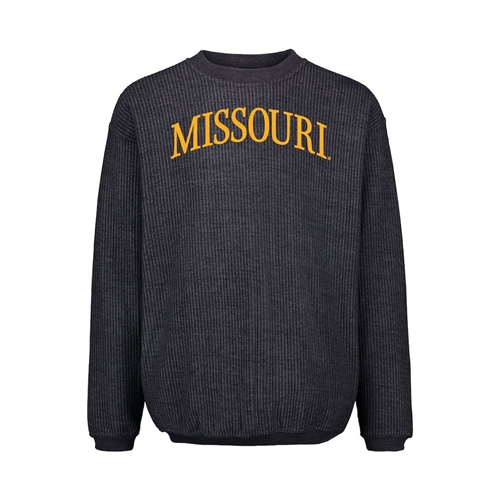 Grey Corded Sweatshirt Missouri Embroidery Full Chest