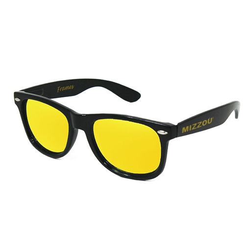Gold Lens Sunglasses Mizzou Black Frames