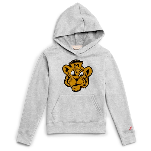 Grey Youth Hoodie Beanie Tiger Full Chest