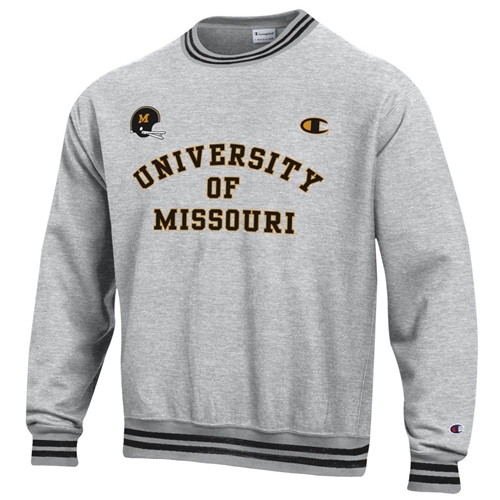 Mizzou Tigers Reverse Weave Champion Grey Vault Sweatshirt