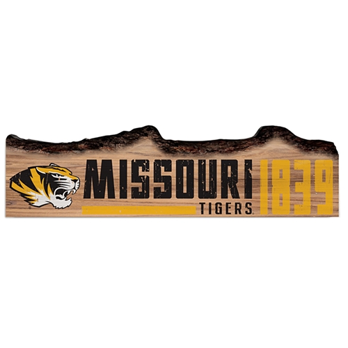 Wood Bark 1839 Missouri Tigers Doorway Sign