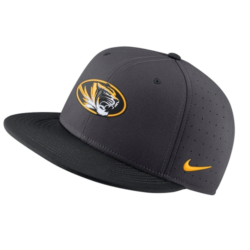 Black Mizzou Nike® Baseball Cap Oval Tiger Head