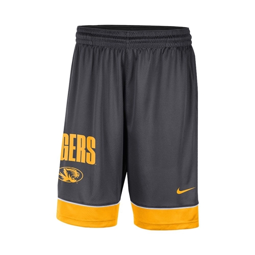 Black and Gold Nike® Mizzou Tigers Shorts with Pockets