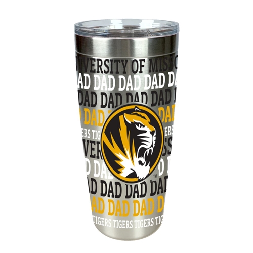 20oz University of Missouri Dad Tumbler Oval Tiger Head