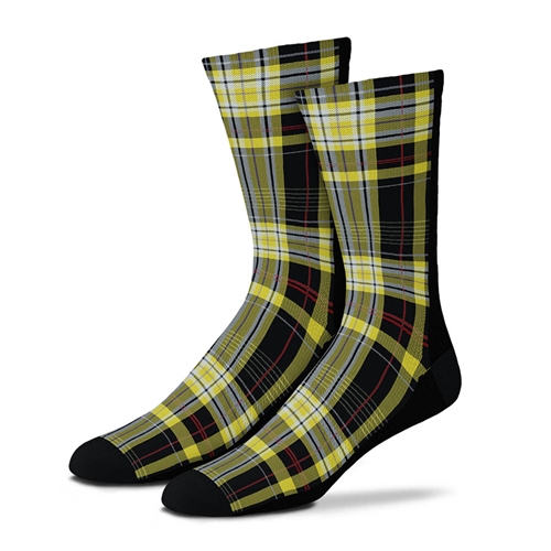 Black and Gold Plaid Official Mizzou Socks