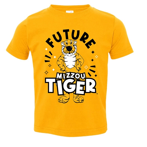 Yellow Future Mizzou Tiger Toddler Tee Truman