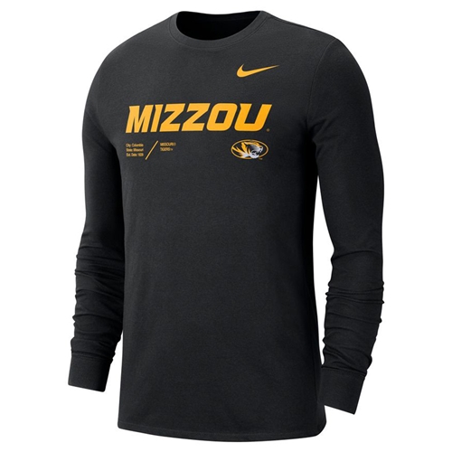 The Mizzou Store - Black Nike® Mizzou Team Issue Long Sleeve Tee
