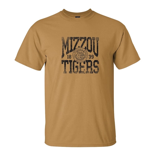 Brown 1839 Mizzou Tigers Official Seal Tee