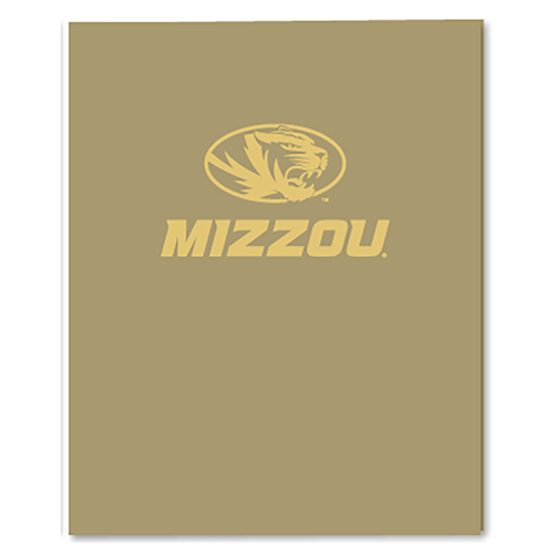Gold Mizzou Oval Tiger Head Folder
