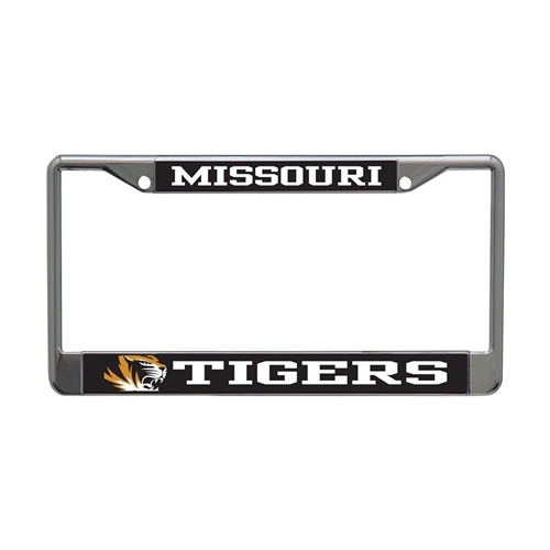 Silver Missouri Tigers License Frame