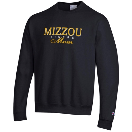 Black Champion® Mizzou Tigers Mom Embroidery Sweatshirt