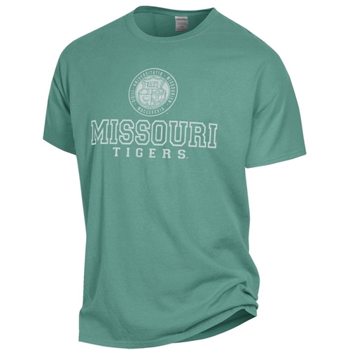 Green Missouri Tigers Tee Official Seal